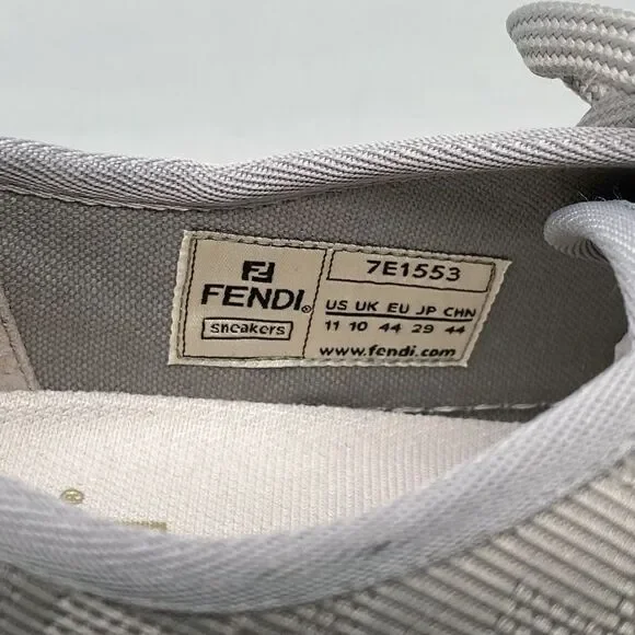 Fendi Domino FF jacquard fabric low top sneakers size 11